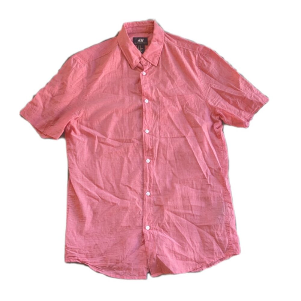 H&M Regular Fit Short Sleeve Button Down Shirt